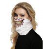 Masque de Protection Solaire Motif Lèvres 3D pour Halloween - Blanc 