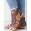 Rhinestones Open Toe Roman Style Flat Sandals - Noir EU 38
