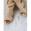 Rhinestones Peep Toe Hollow Out Roman Style Gladiator Sandals - Noir EU 40