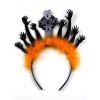 Bandeau Cheveux de Soirée D'Halloween Pierre Tombale et Mains - multicolor A 