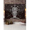 Tapisserie Murale Halloween Imprimé Squelette et Ciel Étoilé Style Gothique - multicolor A 