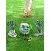 3 Pièces Toiles de Jardin Motif Squelette en Pelouse Décoration D'Halloween - multicolor A 
