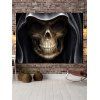 Tapisserie Murale à Imprimé Crâne D'Halloween Style Gothique - multicolor A 150*130CM