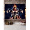 Tapisserie Murale à Imprimé Squelette Enflammé pour Halloween - multicolor A 150*130CM