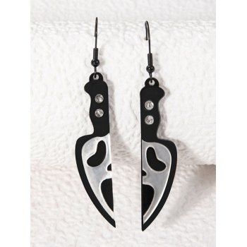

Halloween Half Face Shaped Pendant Drop Earrings, Black