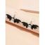 Boucles D'Oreilles Pendantes en Forme de Chauve-Souris et Crâne pour Halloween - Noir 