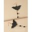 Boucles D'Oreilles D'Halloween Pendantes en Forme de Chauve-Souris et Goutte D'Eau en Diamant Fantaisie - Noir 