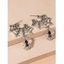 Boucles D'Oreilles D'Halloween en Forme Toile D'Araignée Style Punk - Argent 