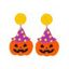 Boucles D'Oreilles Pendantes Motif Citrouille de Dessin Animé pour Halloween - Orange Halloween 1 PAIR