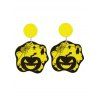 Boucles D'Oreilles Pendantes Motif de Dessin Animé D'Halloween - Jaune 1 PAIR