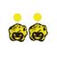 Boucles D'Oreilles Pendantes Motif de Dessin Animé D'Halloween - Jaune 1 PAIR