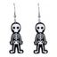 Boucles D'Oreilles Pendantes Motif Squelette de Dessin Animé pour Halloween - Noir 1 PAIR
