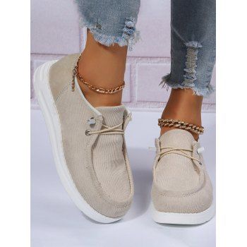

Textured Lace Up Casual Shoes, Multicolor a