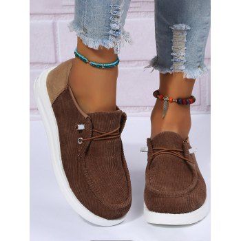 

Textured Lace Up Casual Shoes, Coffee