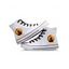 Halloween Graphic Print High Top Canvas Boots - Blanc EU 43