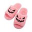 Halloween Pumpkin Pattern Fuzzy Plush Indoor Slippers - Pourpre EU (43-44)