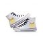 Halloween Canvas Shoes High Top Pumpkin and Letter Pattern Shoes - Blanc EU 43