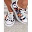 Halloween Raw Hem Low Top Canvas Shoes - Noir EU 43