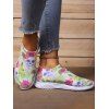 Halloween Skull and Floral Print Slip On Shoes - multicolor A EU 42