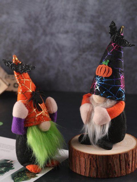 2 Pcs Halloween Decoration Party Gnome Faceless Ornament Dolls