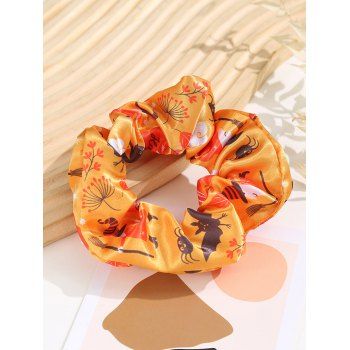 

Allover Print Halloween Scrunchie, Dark orange