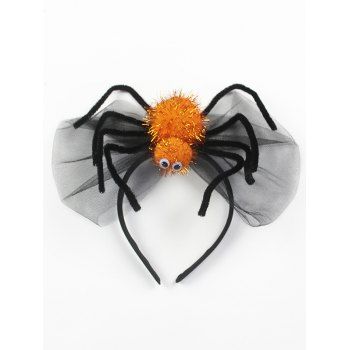 

Halloween Party Spider Mesh Costume Headband, White