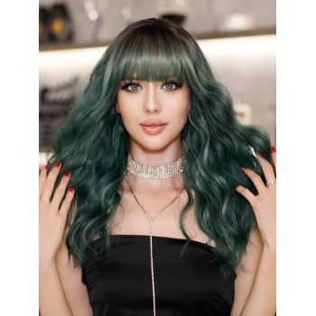 

Full Bang Wavy Capless Synthetic Wig, Multicolor a