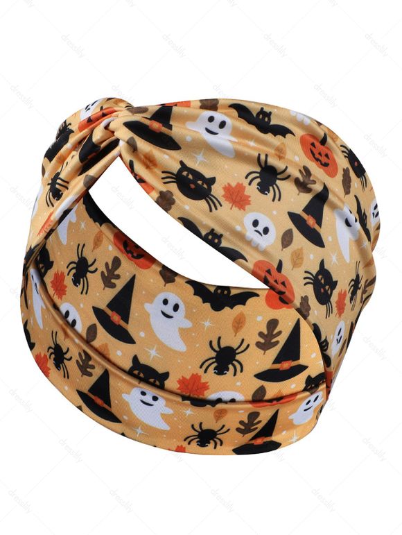 2 Pièces Bandeaux de Sport D'Halloween à Imprimé Partout Tordu en Avant - multicolor B 