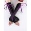 Mitaines avec Lacets Style Gothique D'Halloween - Violet 1 PAIR