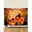Tapisserie à Imprimé Citrouille et Toile D'Araignée pour Halloween - multicolor A 