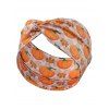 Bandeau D'Halloween à Imprimé Citrouille Tordu en Avant - Orange Foncé 