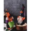 2 Pièces Poupées d'Ornement sans Visage Gnome de Fête d'Halloween - multicolor 