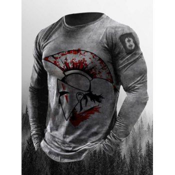 

Halloween T Shirt Round Neck Long Sleeve Tee, Multicolor a