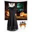 Ensemble de Mini-Robe de Débardeur avec Lacets et Tapisserie Bandeau D'Halloween pour Fête - multicolor S