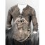 T-shirt Henley D'Halloween à Imprimé Squelette à Demi-Bouton à Manches Longues - multicolor B 3XL