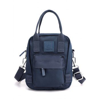 

Solid Color Zipper Adjustable Crossbody Bag, Deep blue
