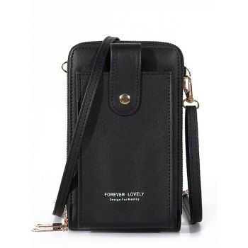 

Multi-purpose Zipper Adjustable Strap Crossbody Bag, Black