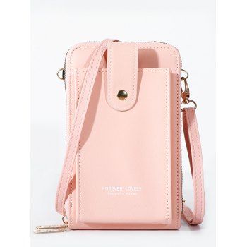 

Multi-purpose Zipper Adjustable Strap Crossbody Bag, Light pink