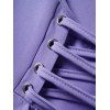 Robe Mi-Longue Décontractée Simple Superposée sans Manches à Lacets - Violet clair XL