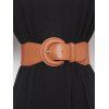 Ceinture Elastique Bouclée en Couleur Unie - Brun 1PC