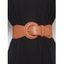 Ceinture Elastique Bouclée en Couleur Unie - Brun 1PC