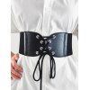 Ceinture Elastique Large à Lacets - Noir 1PC