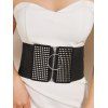 Ceinture de Taille Élastique Large avec Fermeture Éclair en Métal Style Punk - Noir 1PC