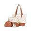 3 Pièces Sac à Bandoulière Fourre-tout Zippé en Blocs de Couleurs - multicolor A 