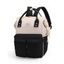 Sac à Dos à Couches de Bébé Imperméable en Blocs de Couleurs avec Grande Capacité - Noir 