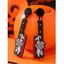 Boucles D'Oreilles Pendantes D'Halloween en Forme de Couteau et Fleur - multicolor 