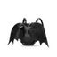 Sac à Dos D'Halloween Cœur Chauve-souris à Ourlet en Dentelle en PU - Noir 