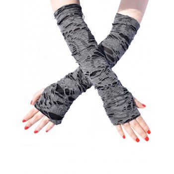 

Halloween Ripped Fingerless Gloves, Black