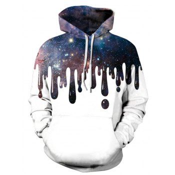 

Star Sky Print Hoodie Kangaroo Pocket Long Sleeve Casual Hoodie, Multicolor a