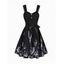Halloween Sleeveless Belt Dress Skeleton and Rose Print Ruched Mock Button Mini Dress - BLACK XL